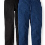 Just My Size Women's Plus Size Pull On Pants with Pockets, 30" Inseam for Regular, 2-Pack, Sizes 1X-4X